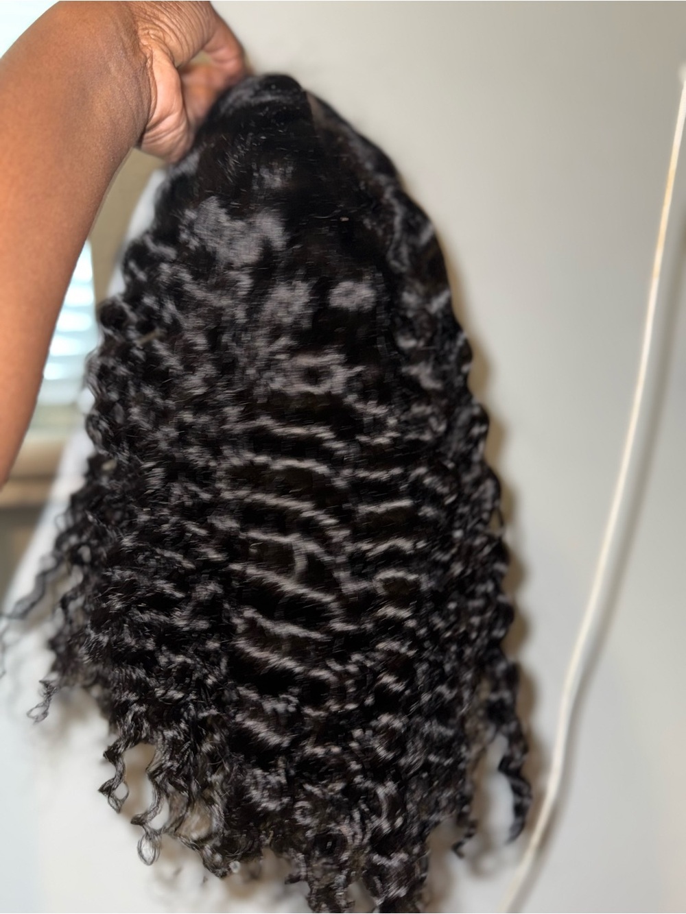Black Deep Wave Human Hair Wig - Unbranded